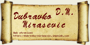 Dubravko Mirašević vizit kartica
